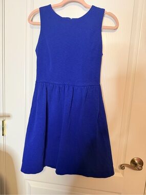 J. Crew women Sleeveless Fit-and-Flare Dress — Cobalt Blue